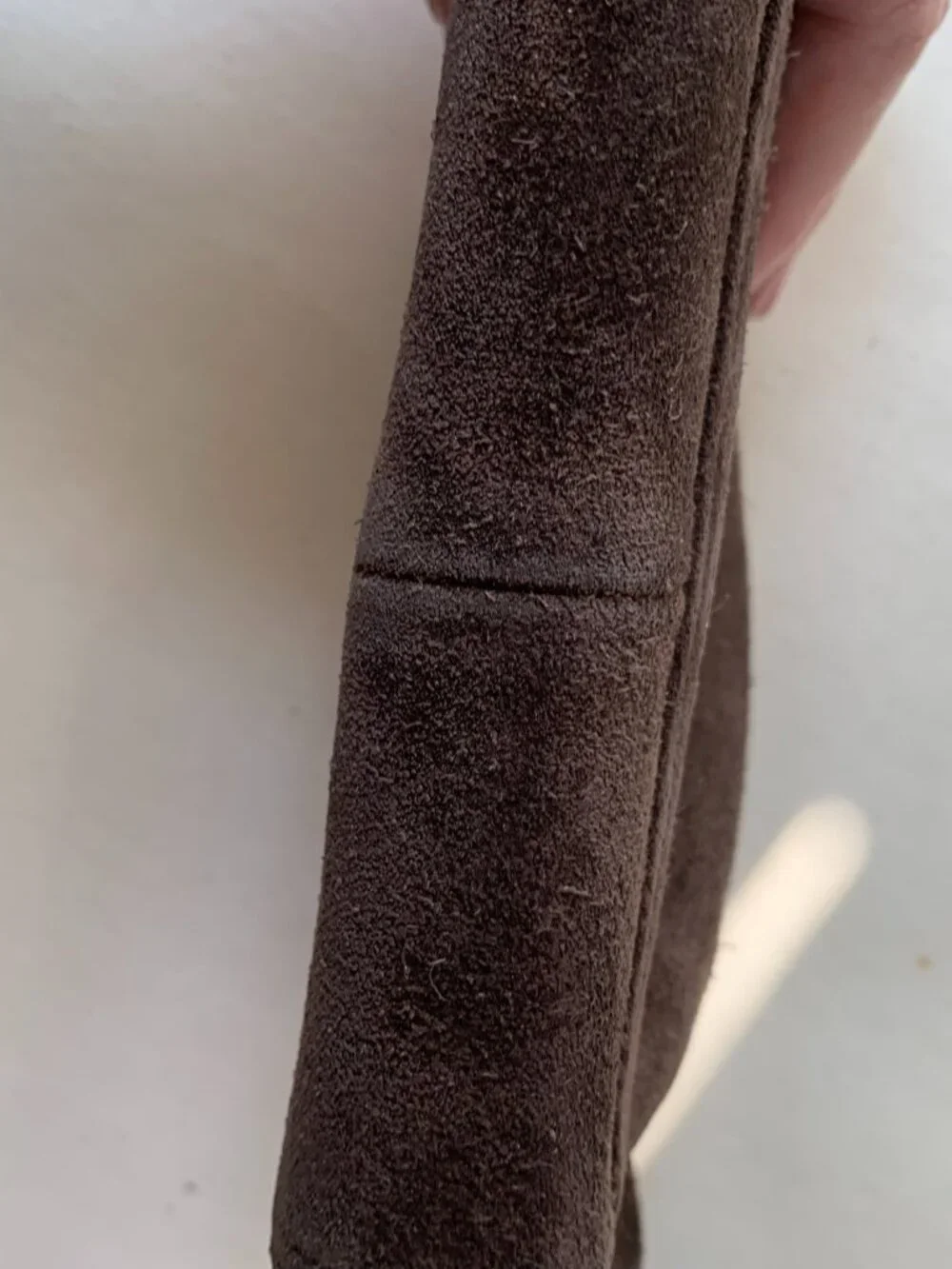 American Eagle Vintage Y2k Suede Wallet Dark Brown Lace Up Small Bifold Boho Hip